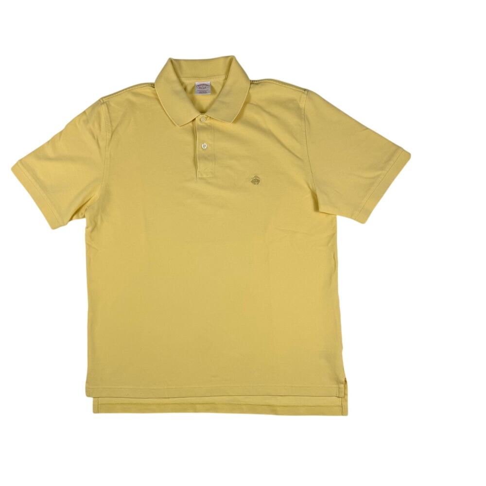 Brooks Brothers Men's Large Yellow  Polo Shirt Original Fit 100% Cotton